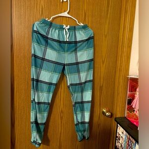 Justice Mint Plaid Sleep Pants (Size 14-16 Kids)